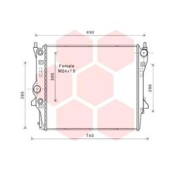 Radiatorius, variklio aušinimas VAN WEZEL 77002053