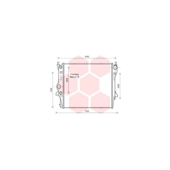Radiatorius, variklio aušinimas VAN WEZEL 77002053