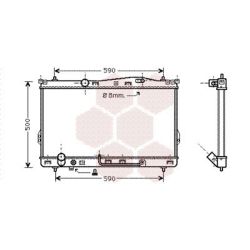 Radiatorius, variklio aušinimas VAN WEZEL 82002078