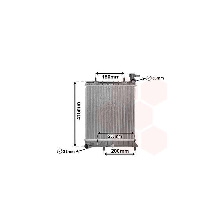 Radiatorius, variklio aušinimas VAN WEZEL 82002085