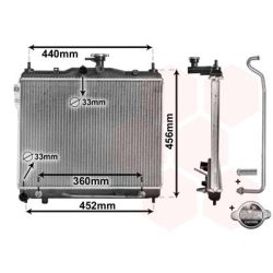 Radiatorius, variklio aušinimas VAN WEZEL 82002102