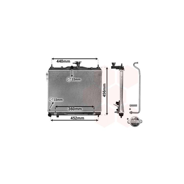 Radiatorius, variklio aušinimas VAN WEZEL 82002102