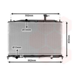 Radiatorius, variklio aušinimas VAN WEZEL 82002177