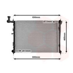 Radiatorius, variklio aušinimas VAN WEZEL 82002179