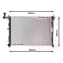 Radiatorius, variklio aušinimas VAN WEZEL 82002180