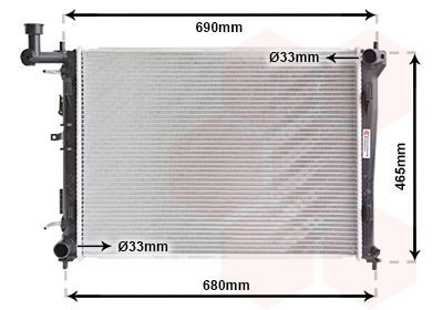 Radiatorius, variklio aušinimas VAN WEZEL 82002180