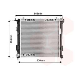 Radiatorius, variklio aušinimas VAN WEZEL 82002181