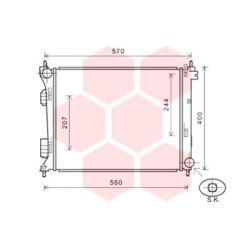 Radiatorius, variklio aušinimas VAN WEZEL 82002274