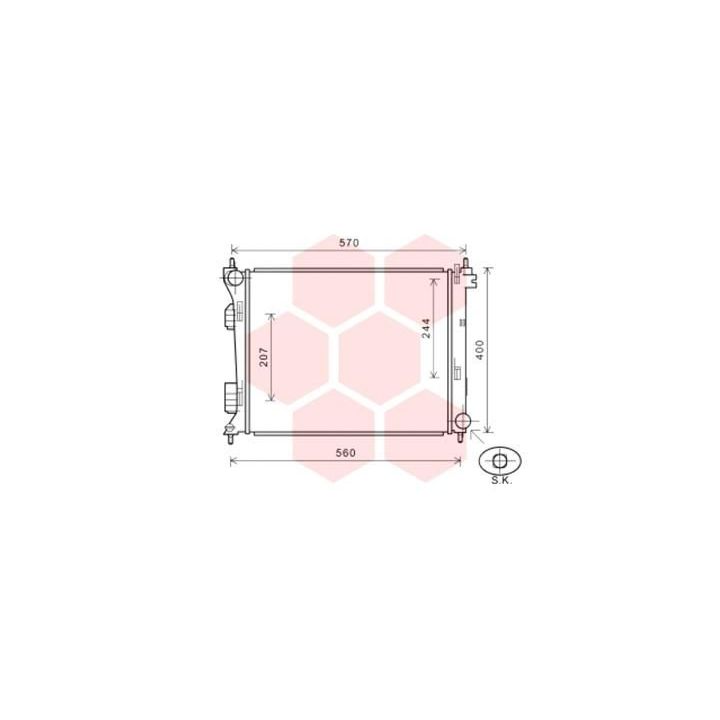 Radiatorius, variklio aušinimas VAN WEZEL 82002274