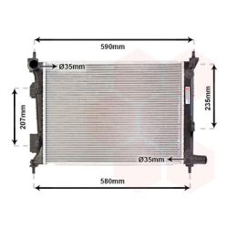 Radiatorius, variklio aušinimas VAN WEZEL 82002277