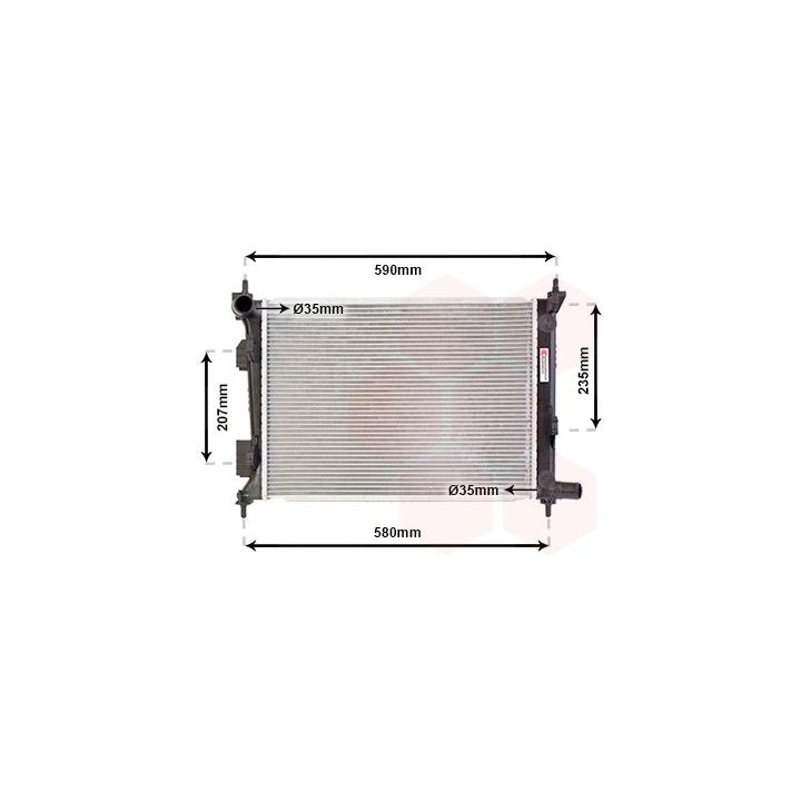 Radiatorius, variklio aušinimas VAN WEZEL 82002277