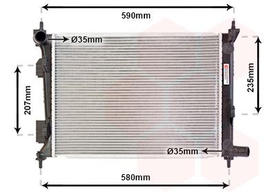 Radiatorius, variklio aušinimas VAN WEZEL 82002277