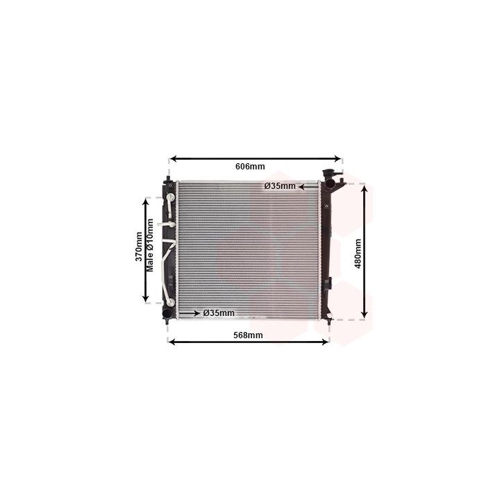 Radiatorius, variklio aušinimas VAN WEZEL 82002282