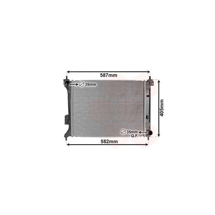Radiatorius, variklio aušinimas VAN WEZEL 82002302