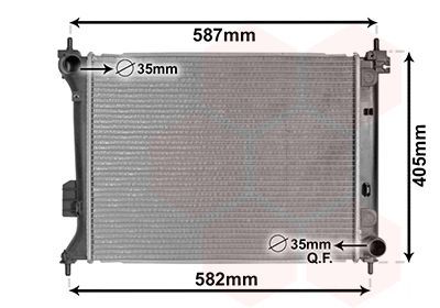 Radiatorius, variklio aušinimas VAN WEZEL 82002302