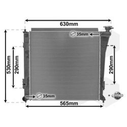 Radiatorius, variklio aušinimas VAN WEZEL 82002303