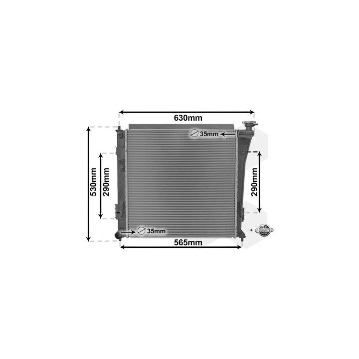 Radiatorius, variklio aušinimas VAN WEZEL 82002303
