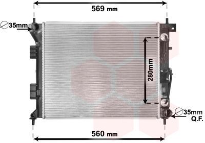 Radiatorius, variklio aušinimas VAN WEZEL 82002351