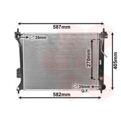 Radiatorius, variklio aušinimas VAN WEZEL 82002428
