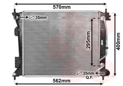 Radiatorius, variklio aušinimas VAN WEZEL 82002433