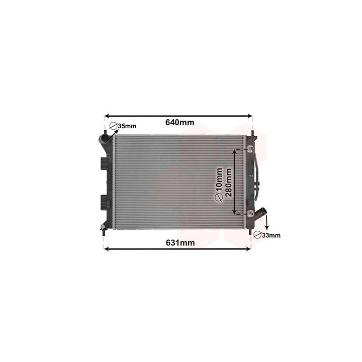 Radiatorius, variklio aušinimas VAN WEZEL 82002436