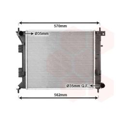 Radiatorius, variklio aušinimas VAN WEZEL 82012701