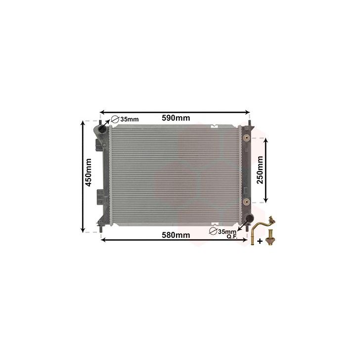 Radiatorius, variklio aušinimas VAN WEZEL 82012709