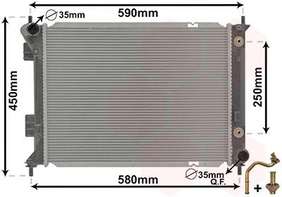 Radiatorius, variklio aušinimas VAN WEZEL 82012709