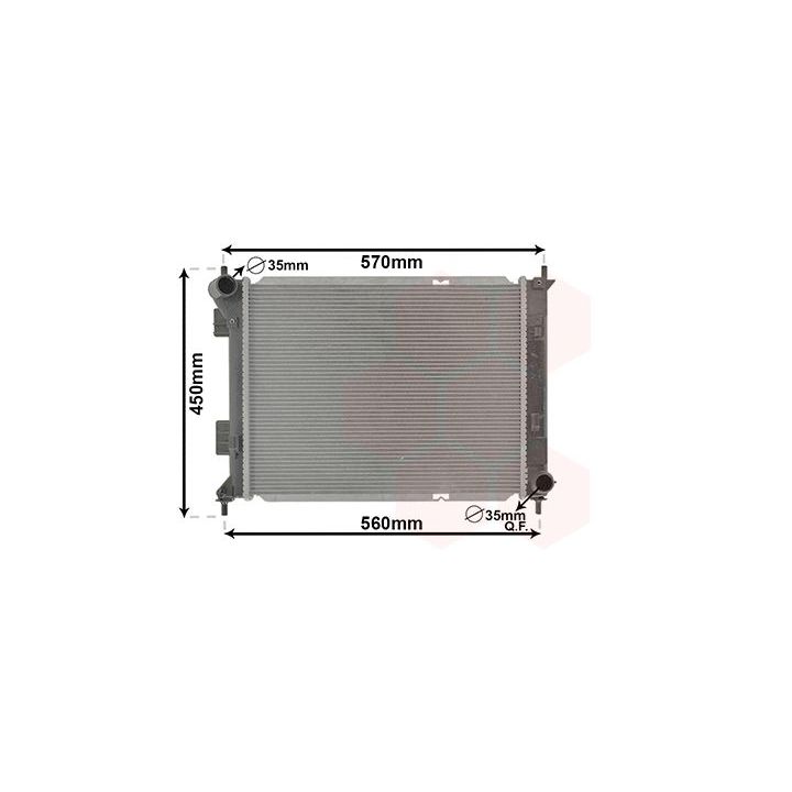 Radiatorius, variklio aušinimas VAN WEZEL 82012711