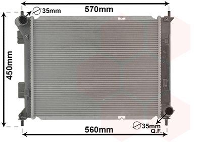 Radiatorius, variklio aušinimas VAN WEZEL 82012711