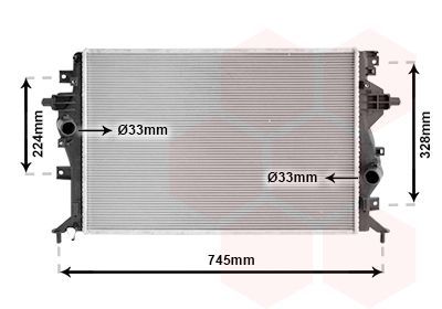 Radiatorius, variklio aušinimas VAN WEZEL 82012720