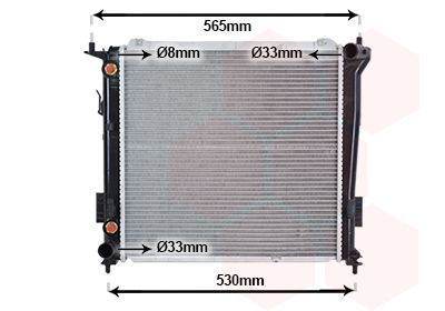 Radiatorius, variklio aušinimas VAN WEZEL 82012730