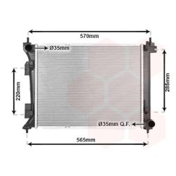 Radiatorius, variklio aušinimas VAN WEZEL 82012739