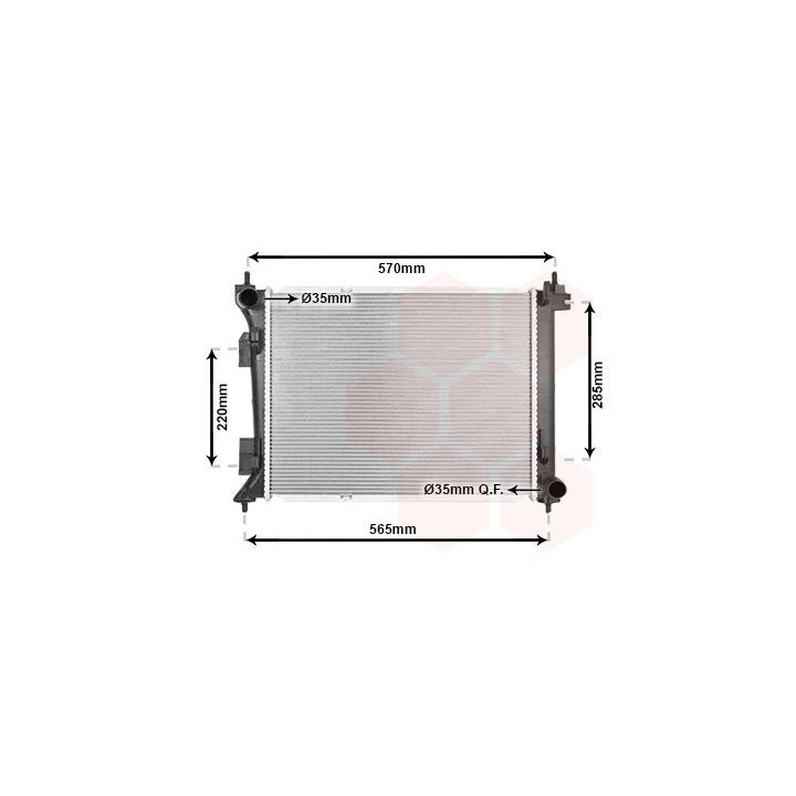 Radiatorius, variklio aušinimas VAN WEZEL 82012739