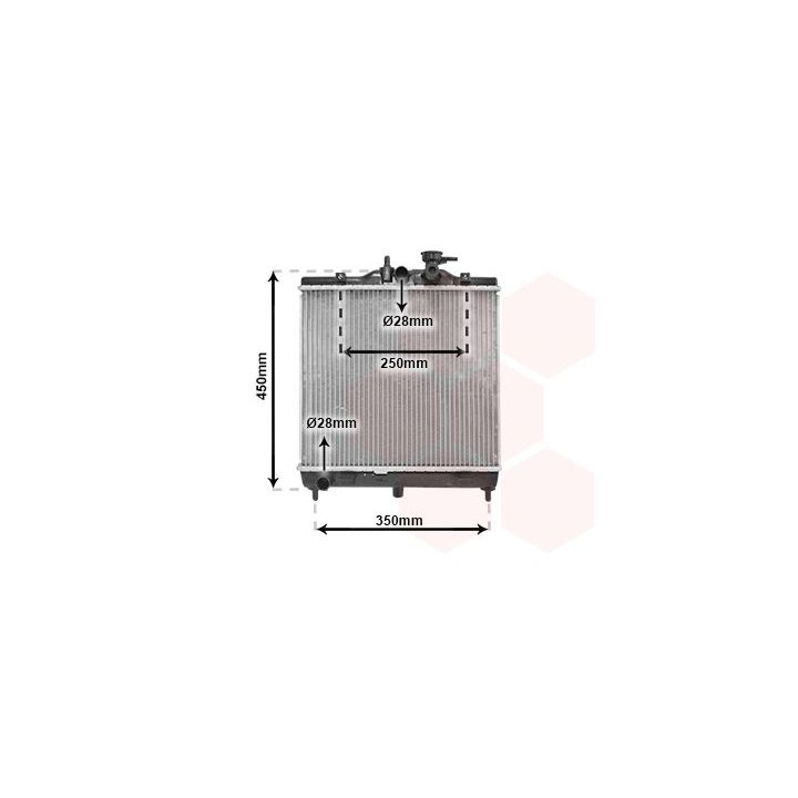 Radiatorius, variklio aušinimas VAN WEZEL 83002063