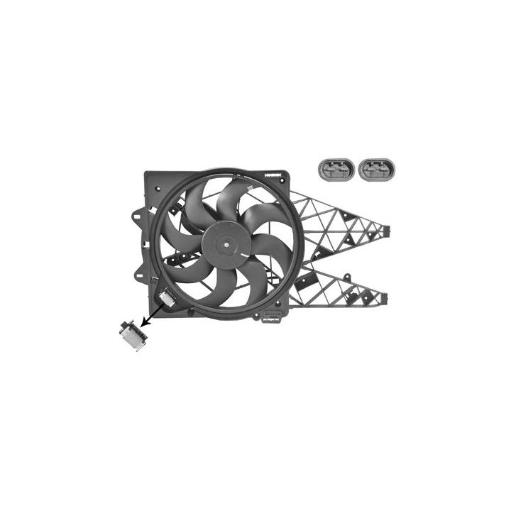 Ventiliatorius, radiatoriaus VAN WEZEL 1638746