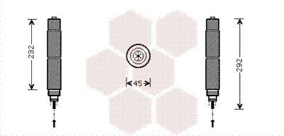 Džiovintuvas, oro kondicionierius VAN WEZEL 0600D078