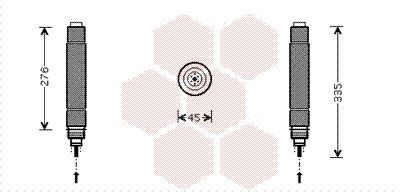 Džiovintuvas, oro kondicionierius VAN WEZEL 0900D204
