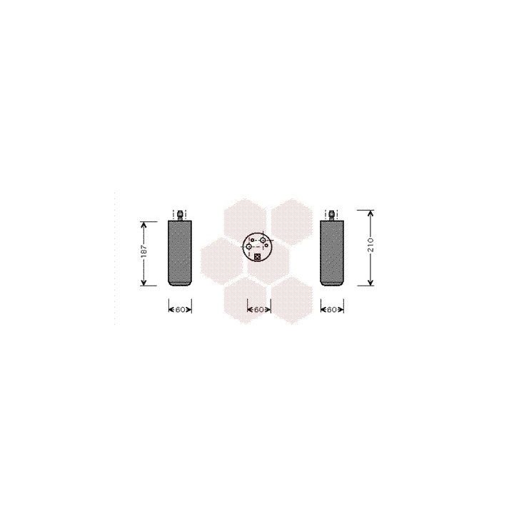 Džiovintuvas, oro kondicionierius VAN WEZEL 1700D073