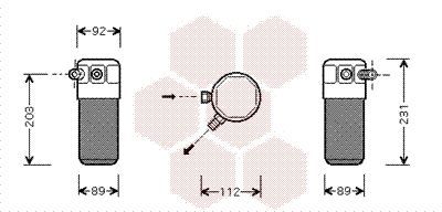 Džiovintuvas, oro kondicionierius VAN WEZEL 1700D105