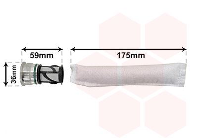 Džiovintuvas, oro kondicionierius VAN WEZEL 1700D344
