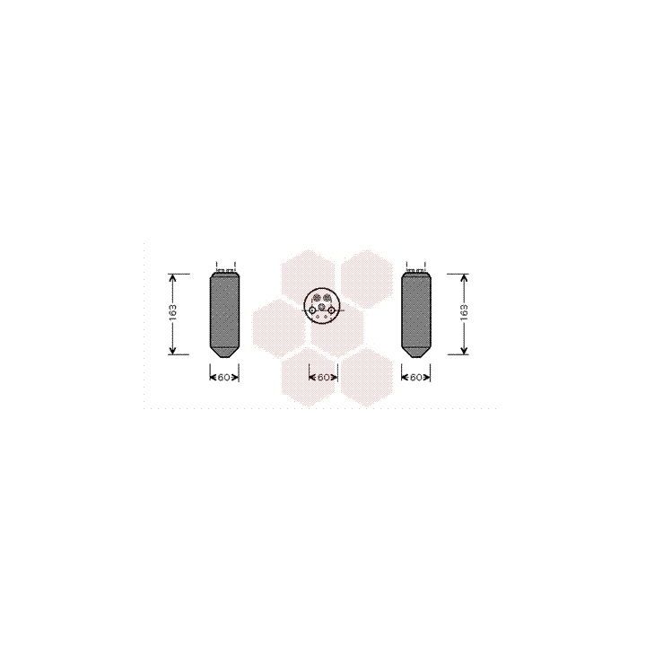 Džiovintuvas, oro kondicionierius VAN WEZEL 2700D036