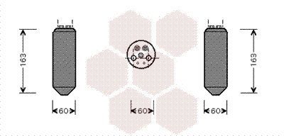 Džiovintuvas, oro kondicionierius VAN WEZEL 2700D036
