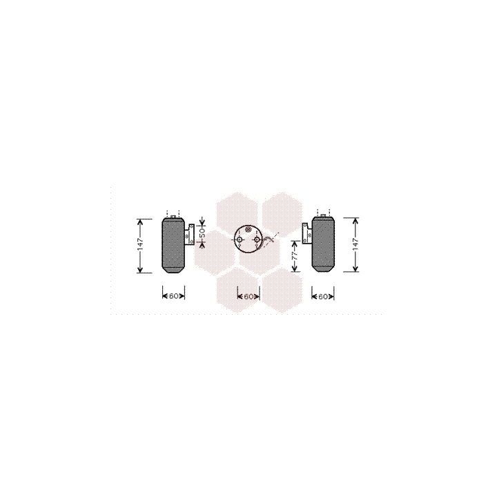 Džiovintuvas, oro kondicionierius VAN WEZEL 2700D084