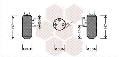 Džiovintuvas, oro kondicionierius VAN WEZEL 2700D084
