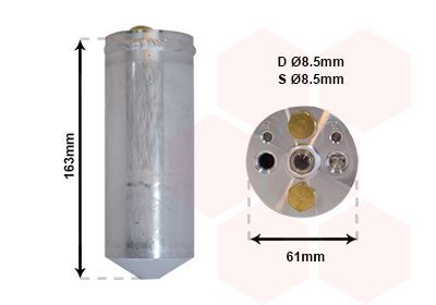Džiovintuvas, oro kondicionierius VAN WEZEL 2700D150