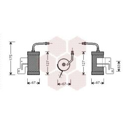 Džiovintuvas, oro kondicionierius VAN WEZEL 2700D165
