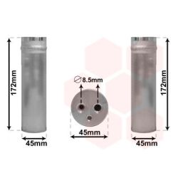 Džiovintuvas, oro kondicionierius VAN WEZEL 2700D185