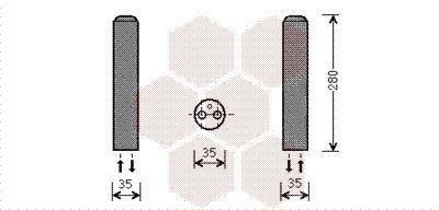 Džiovintuvas, oro kondicionierius VAN WEZEL 2700D234