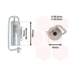 Džiovintuvas, oro kondicionierius VAN WEZEL 3700D335